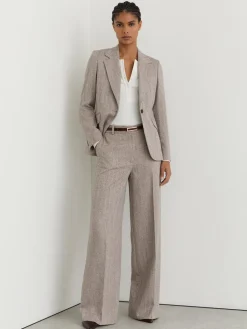 Reiss Grey Isla Single-Breasted Textured Blazer Clearance