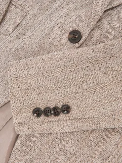 Reiss Grey Isla Single-Breasted Textured Blazer Clearance