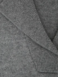 Reiss Flo Wool-Cashmere Collared Knit Jumper Grey Marl Best