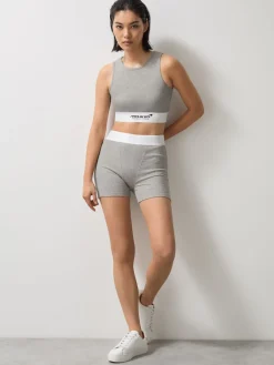 Reiss Grey Melange Sophia McLaren F1 Team Ribbed Boxer Shorts Discount