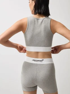 Reiss Grey Melange Sophia McLaren F1 Team Ribbed Boxer Shorts Discount