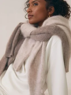 Reiss Annabel Interlock Shawl-Neck Sweatshirt with Modal Ivory Discount