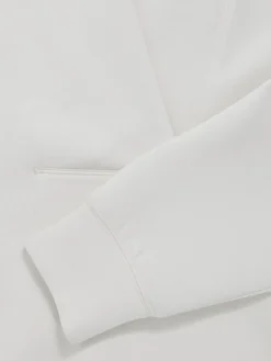 Reiss Annabel Interlock Shawl-Neck Sweatshirt with Modal Ivory Discount