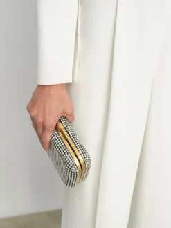 Reiss Evora Plunge-Neck Split-Sleeve Jumpsuit Ivory Outlet