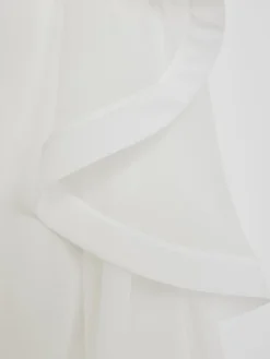 Reiss Ivory Rhiannon Silk Ruffle Bandeau Wide-Leg Jumpsuit Sale