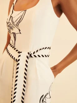 Reiss Ivory/Black Kinsley | NYBG Floral-Print Jumpsuit Clearance