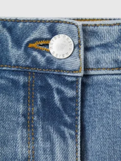 Reiss Selin Petite Mid Rise Straight Leg Jeans Light Blue Hot