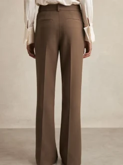 Reiss Gabi Flared Suit Trousers Mink Neutral Outlet