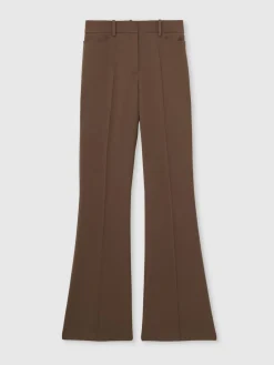 Reiss Gabi Petite Flared Suit Trousers Mink Neutral Sale