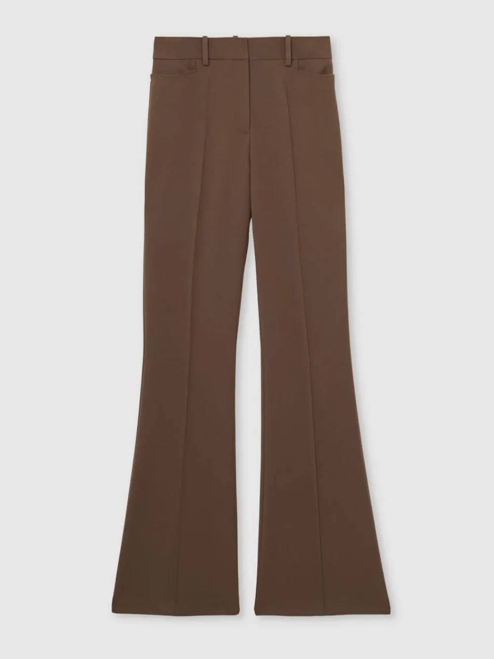 Reiss Gabi Petite Flared Suit Trousers Mink Neutral Sale