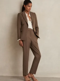 Reiss Gabi Slim-Fit Suit Trousers Mink Neutral Discount