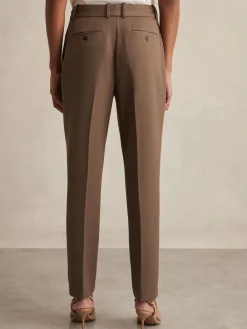 Reiss Gabi Slim-Fit Suit Trousers Mink Neutral Discount