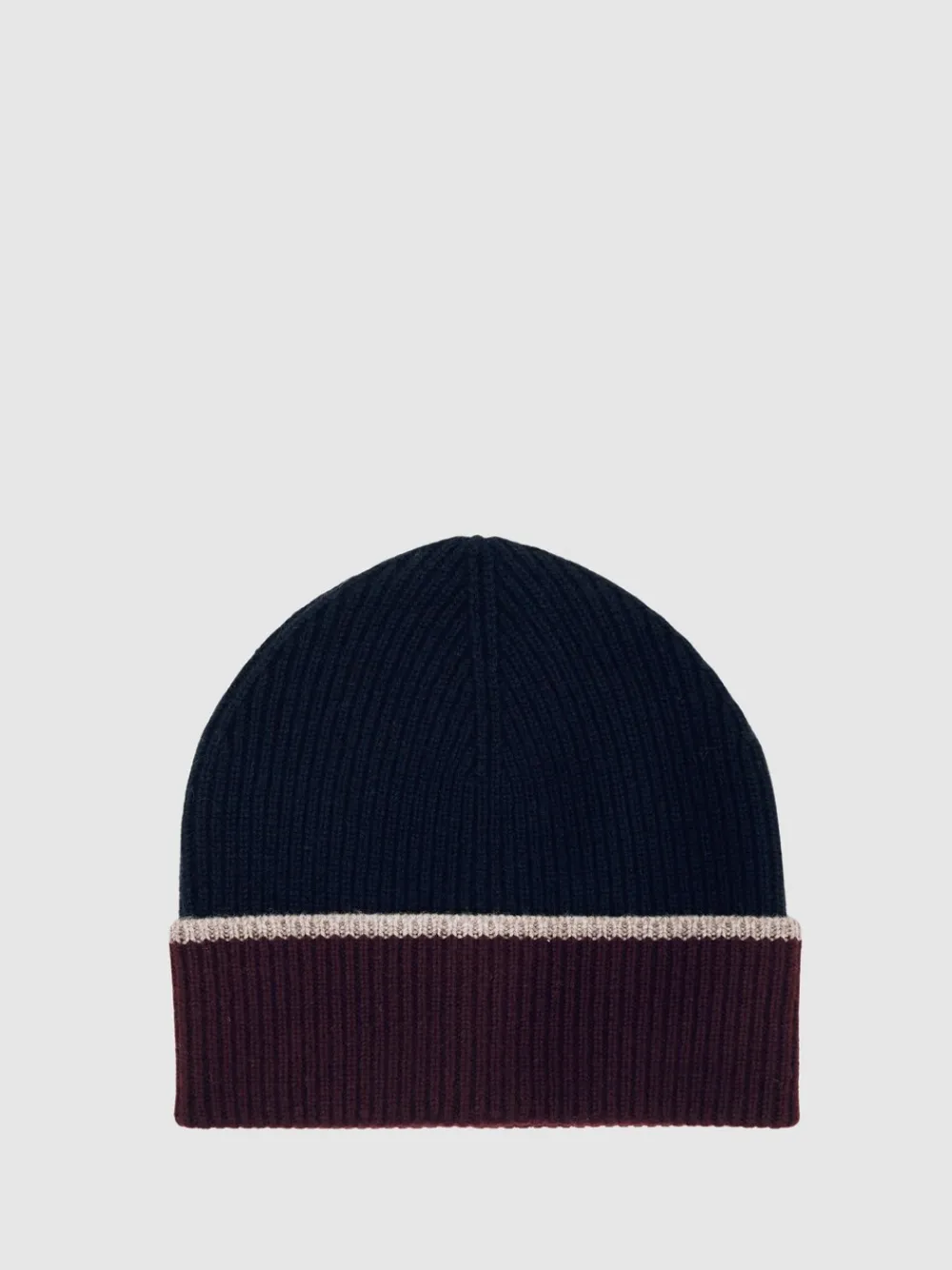 Reiss Filipa Wool-Blend Tipped Beanie Navy Outlet