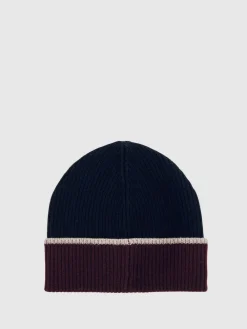 Reiss Filipa Wool-Blend Tipped Beanie Navy Outlet