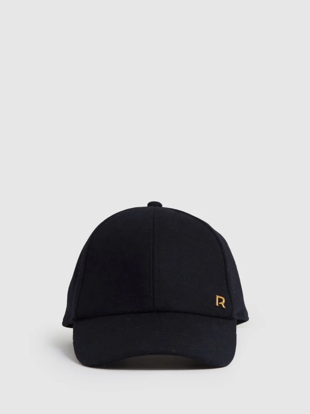 Reiss Fiona Wool-Blend Flannel Baseball Cap Navy Clearance