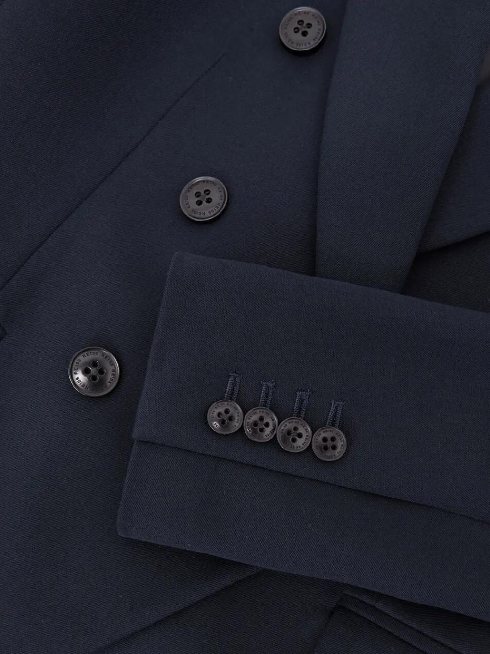 Reiss Gabi Petite Double-Breasted Suit Blazer Navy Online