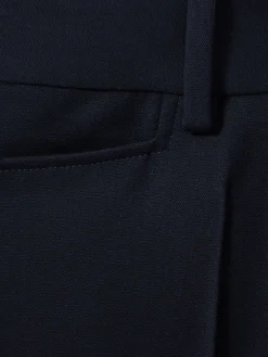 Reiss Gabi Petite Flared Suit Trousers Navy Online