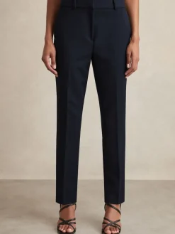 Reiss Gabi Slim-Fit Suit Trousers Navy Online