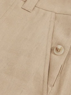 Reiss Neutral Ashby Linen Shorts Best