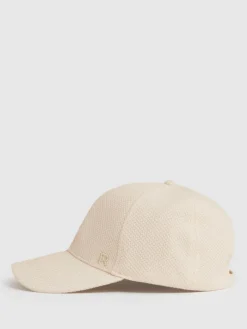 Reiss Neutral Cassie Waffle-Knit Baseball Cap Online