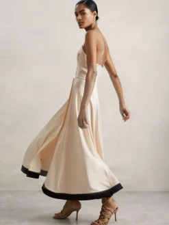 Reiss Neutral Virginia Atelier Corset Midi Dress Online