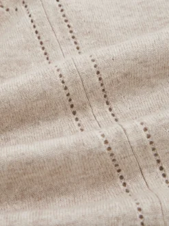 Reiss Oatmeal Neutral Anya Wool-Blend Open-Stitch Jumper with Cashmere Outlet