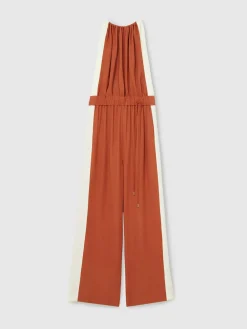 Reiss Orange Inez Colour-Block Rope-Cord Jumpsuit New