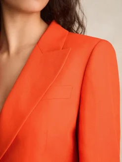 Reiss Orange Raine Single Breasted Suit Jacket With Linen Sale