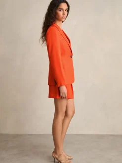 Reiss Orange Raine Tailored Shorts With Linen Online