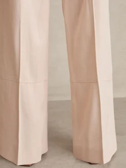 Reiss Pink Darcie Petite Wide-Leg Suit Trousers Online