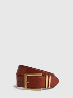 Reiss Tan Brompton Leather Belt New