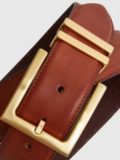 Reiss Tan Brompton Leather Belt New