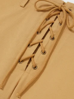 Reiss Tan Clement Cotton Lace-up Shorts Sale