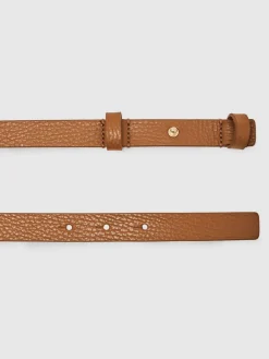 Reiss Hayley Leather Square Hinge Belt Tan Best