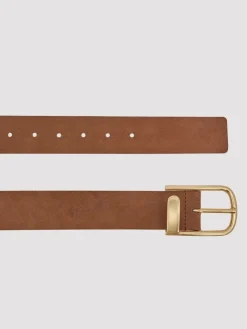 Reiss Iyla Suede Half Keeper Belt Tan Outlet