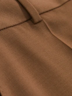 Reiss Tan Solene Wool-Blend Wide-Leg Suit Trousers Online