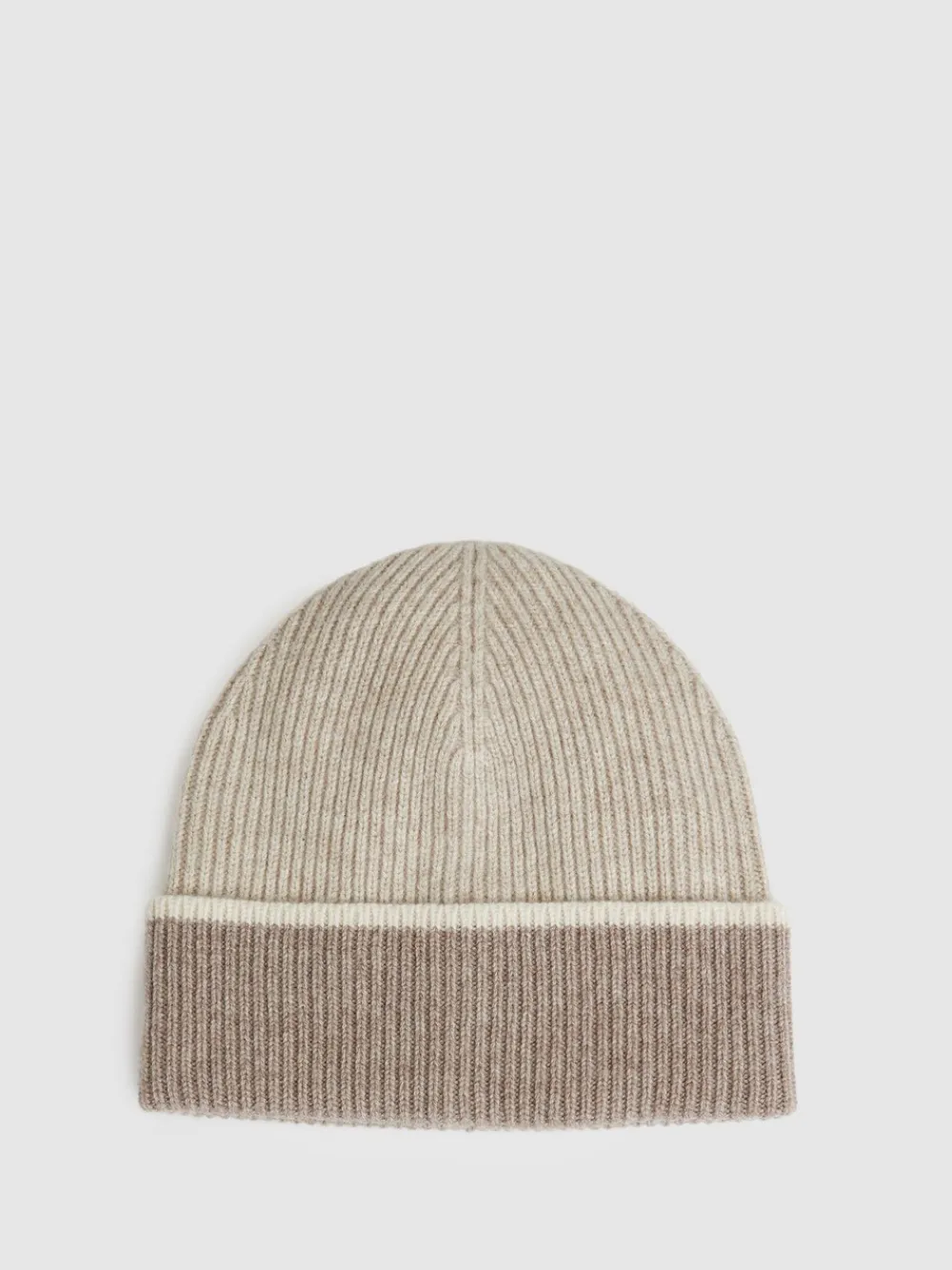 Reiss Filipa Wool-Blend Tipped Beanie Taupe Online