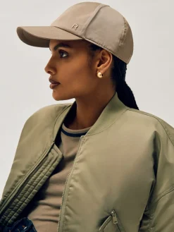 Reiss Nicole Logo-Embroidered Baseball Cap Taupe Best