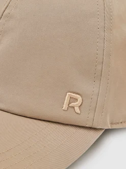 Reiss Nicole Logo-Embroidered Baseball Cap Taupe Best