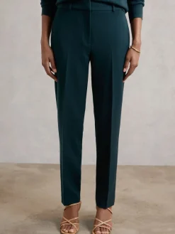 Reiss Gabi Slim-Fit Suit Trousers Teal Clearance