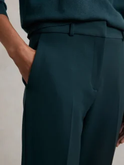 Reiss Gabi Slim-Fit Suit Trousers Teal Clearance