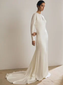 Reiss White Clemence Atelier Duchess Satin Bridal Maxi Dress Best
