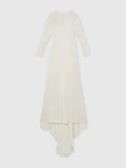 Reiss White Clemence Atelier Duchess Satin Bridal Maxi Dress Best