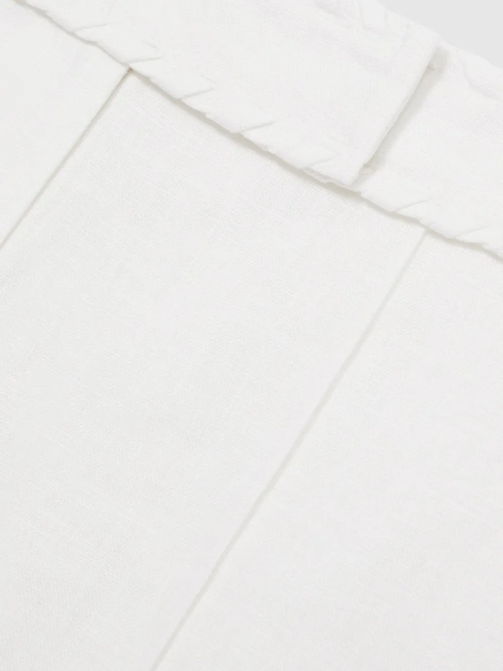 Reiss Fawn Linen Whipstitch Shorts White New