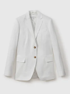 Reiss White Harper Tailored Single Breasted Suit Blazer Best