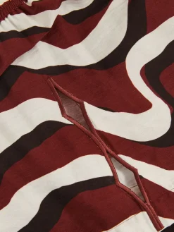 Reiss White Wave-Print Drawstring Shorts Hot