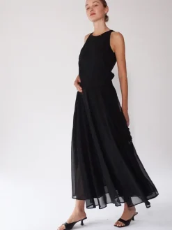 Religion Black Eligion Floaty Sheer Multi Layered Olsen Maxi Skirt Outlet