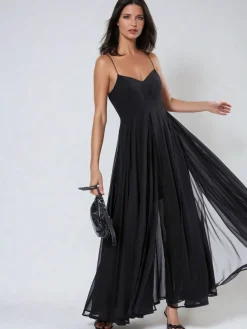 Religion Black Infamous Olsen Full Layer Maxi Dress Sale
