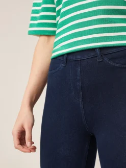 Next Rinse Blue Cropped Denim Jersey Leggings Outlet