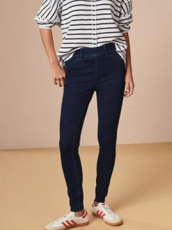 Next Rinse Blue Full Length Jersey Denim Leggings Outlet